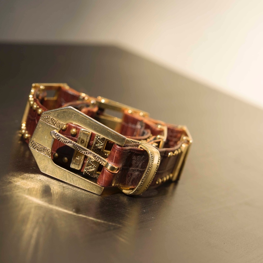 Vintage St Maarten Leather belt